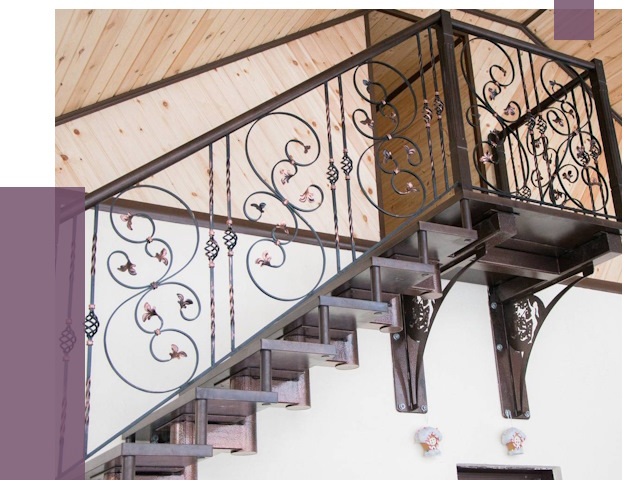 Кованые лестницы в Сорочинске от 80558 руб. под ключ