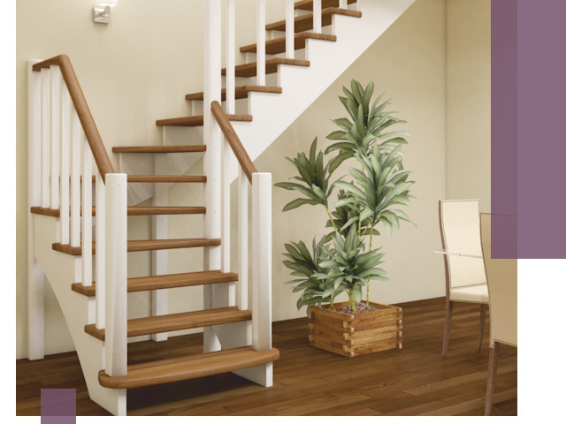 Г-образные лестницы под ключ в Сорочинске — изготовление и монтаж