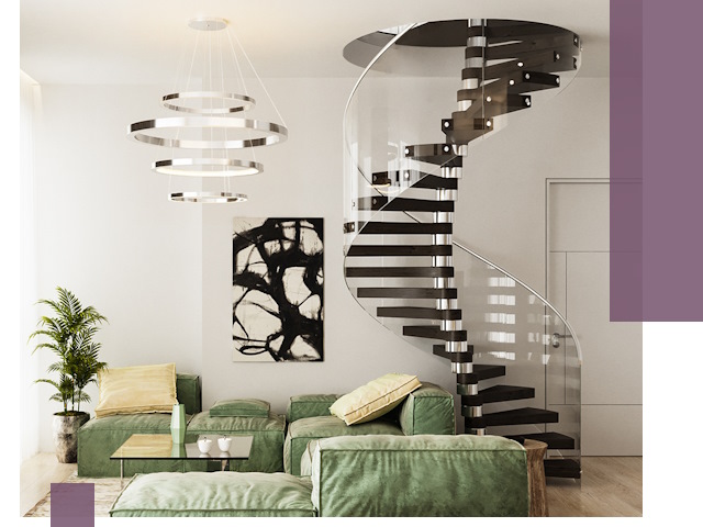 Лестницы для двухуровневой квартиры в Сорочинске — изготовление и монтаж