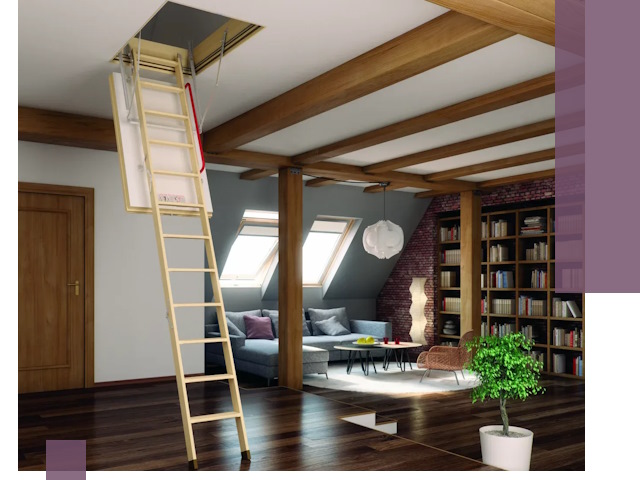 Чердачные лестницы под ключ в Сорочинске: изготовление и монтаж