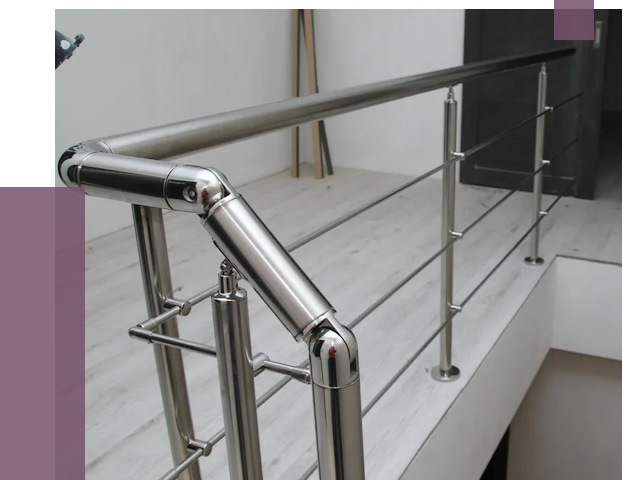 Перила из нержавеющей стали в Сорочинске от 9089 руб. под ключ | ПРОЛЁТ-Срч