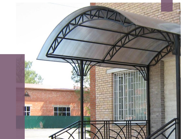 Металлические навесы и козырьки в Сорочинске от 12910 руб.