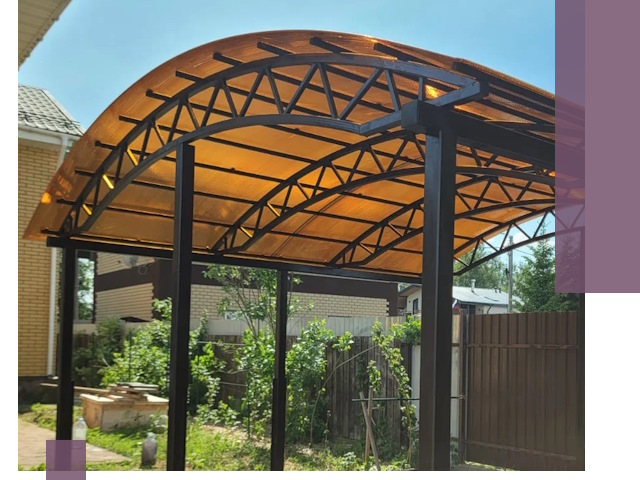 Изготовление навесов под ключ в Сорочинске из качественных материалов