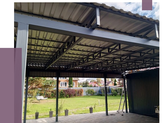 Монтаж навесов в Сорочинске от 7436 руб. — установка навеса | ПРОЛЁТ-Срч