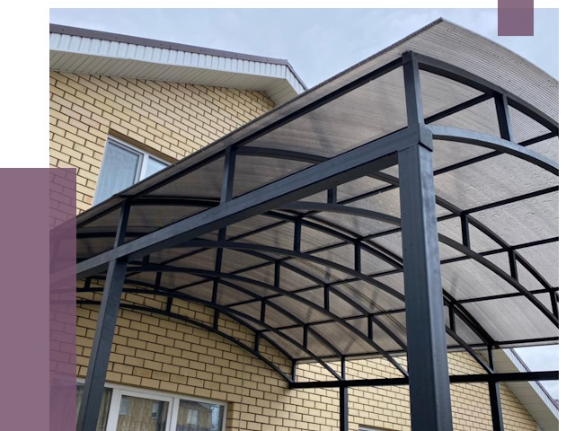 Монтаж козырьков в Сорочинске от 11619 руб. | ПРОЛЁТ-Срч