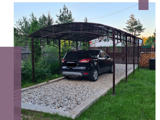 Навесы для автомобиля в Сорочинске от 13271 руб.  | ПРОЛЁТ-Срч