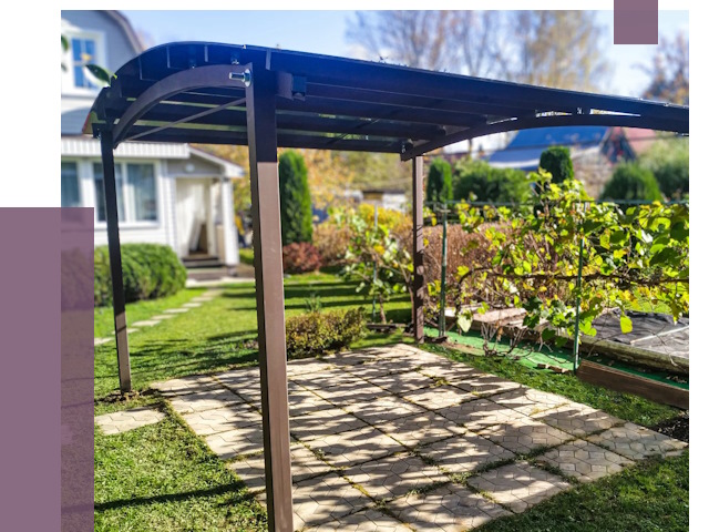 Навесы для дачи в Сорочинске от 12858 руб. под ключ — ПРОЛЁТ-Срч