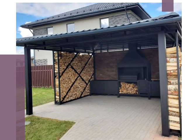 Навесы для барбекю в Сорочинске от 12858 руб. под ключ | ПРОЛЁТ-Срч