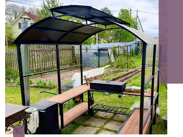 Навесы для барбекю в Сорочинске: изготовление, монтаж и демонтаж