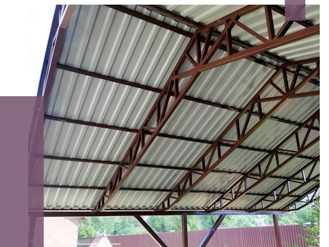 Навесы из профнастила в Сорочинске от 7436 руб. | ПРОЛЁТ-Срч