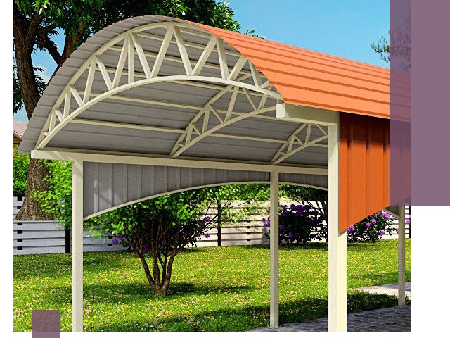 Навесы из профнастила под ключ в Сорочинске — установка и монтаж