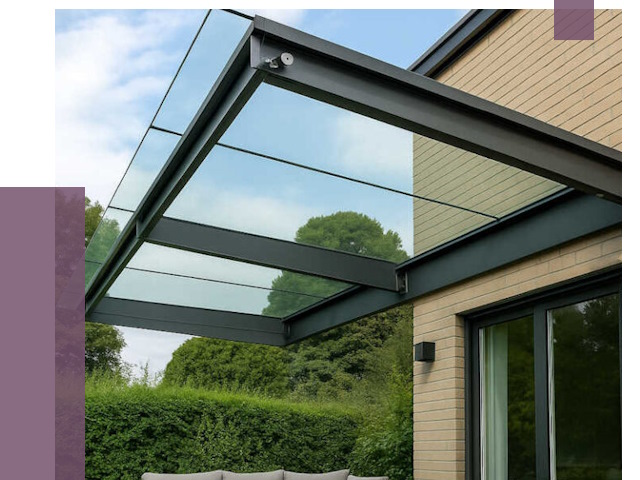 Стеклянные навесы и козырьки в Сорочинске от 12394 руб.