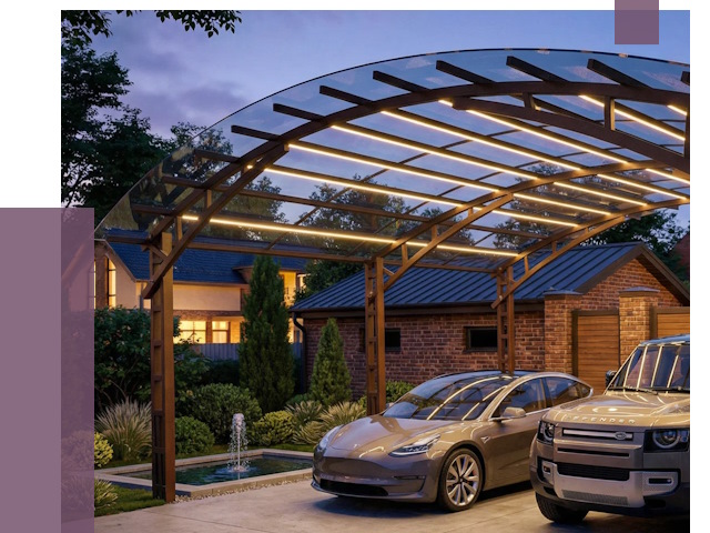 Металлические навесы в Сорочинске от 12807 руб. под ключ — ПРОЛЁТ-Срч