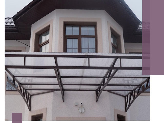 Козырьки из поликарбоната под ключ в Сорочинске