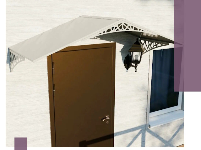 Металлические козырьки на входы и террасы в Сорочинске