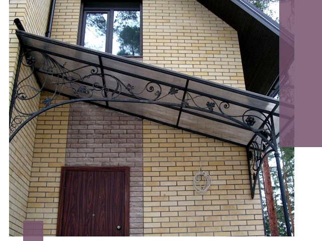 Односкатные козырьки из металла под ключ в Сорочинске