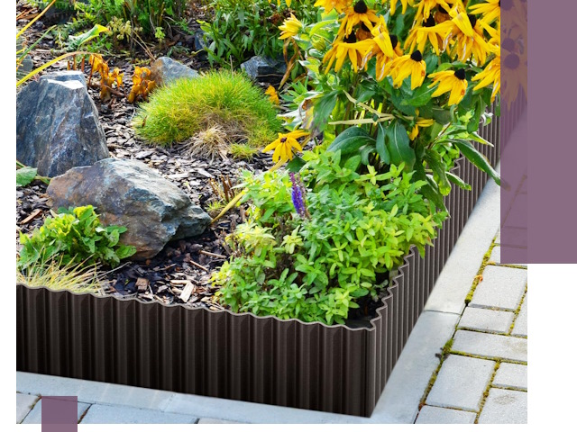 Металлические бордюры для клумб в Сорочинске — производство и монтаж